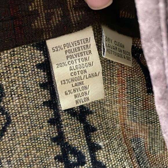 Jones New York Country Aztec Southwestern Vest Brown Size Small Wool Blend - Picture 6 of 6